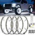 Nilight 4PCS 17inch Double Row LED Wheel Ring Lights Pure White by Nilight