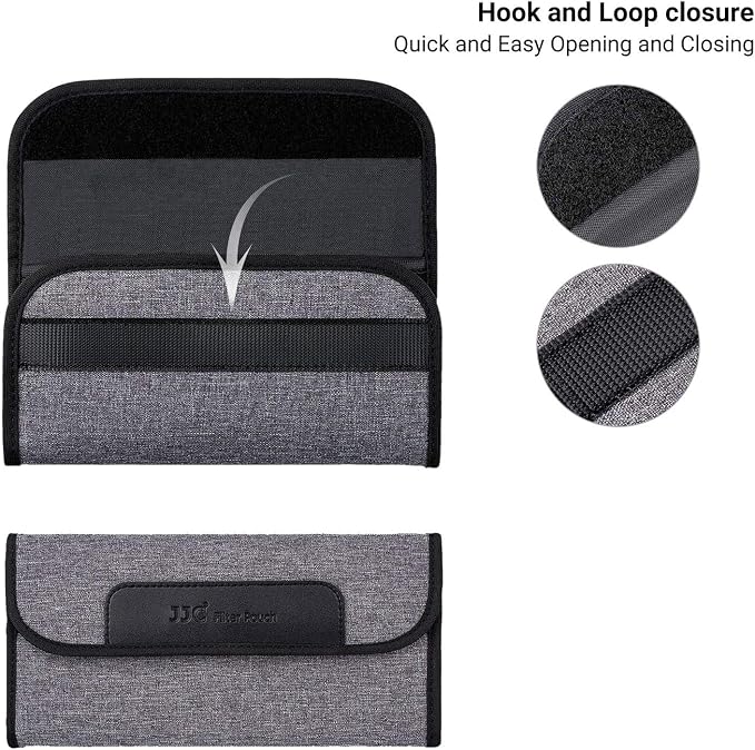 JJC 4 Pockets Lens Filter Case for Filter Up to 82mm, Foldout Filter Pouch - Image 4