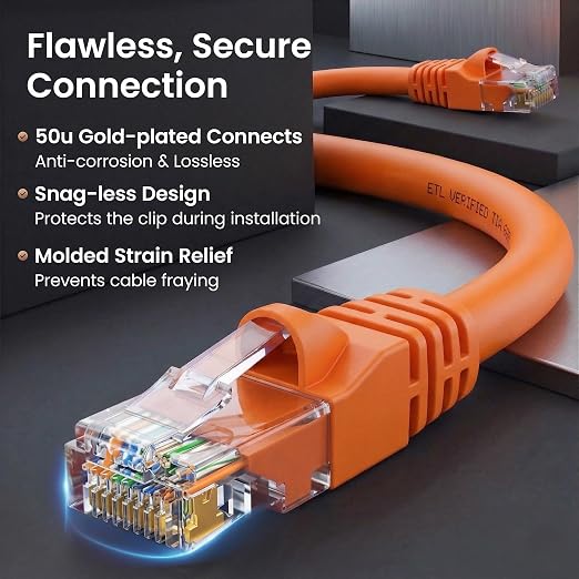 GEARit Cat 6 Patch Cables 1 ft Orange - Image 4