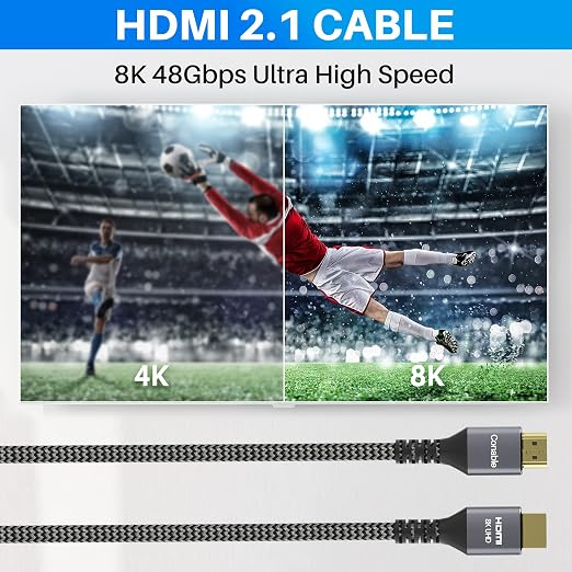 8K HDMI 2.1 Cable 5 FT, Real Certified 48Gbps Ultra High Speed HDMI® Cable - Image 3