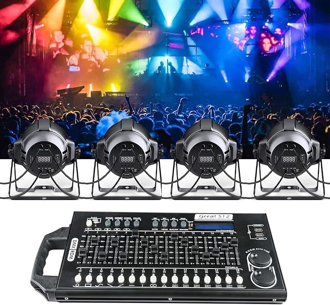 DMX 512 Stage Light Controller - 512 Channel DMX Lights Controller with Built-in Program and RDM Dip Switch Function