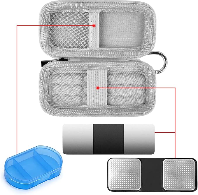 Heart Monitor Case Compatible with AliveCor Kardia Mobile ECG/for KardiaMobile 6L for Apple and Android Device - CASE ONLY (Black)