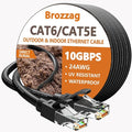 Ethernet Cable 100ft For Cat6/Cat5E, 10Gbps Compatible by Brozzag