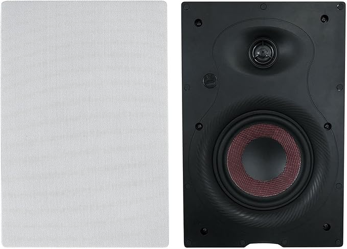 Rockville Pair WA658 240W in-Wall Speakers, 6.5" Kevlar Woofer, Silk Dome Tweeter, Magnetic Grilles, 3-Position Tweeter Control, 8-Ohm, for Home Theater & Whole-House Audio