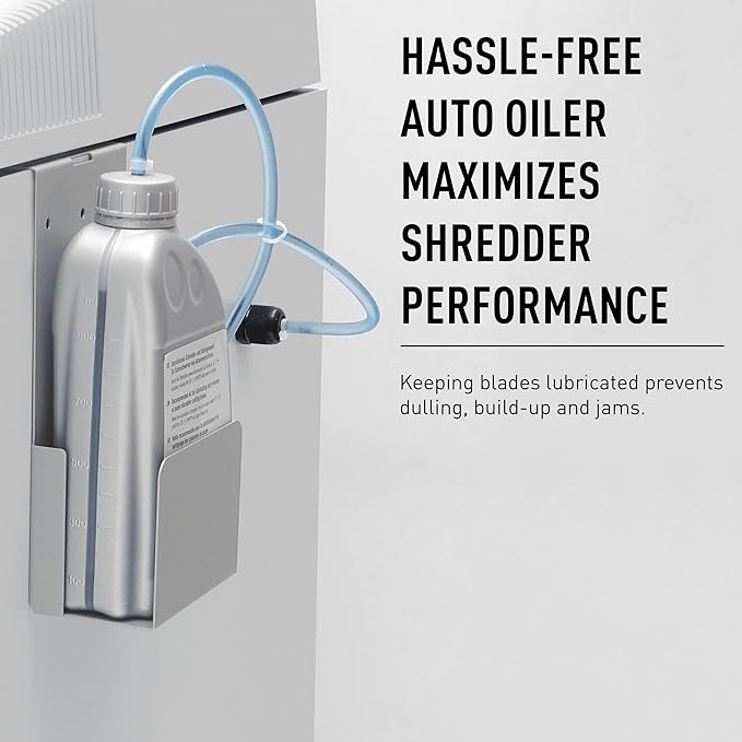ideal. 2604 High Security Super Micro-Cut Centralized Office Paper Shredder with Automatic Oiler, Continuous Operation , 6–8 Sheet Feed Capacity, 26 Gallon Bin, 1 Horsepower Motor, P-7 Security Level