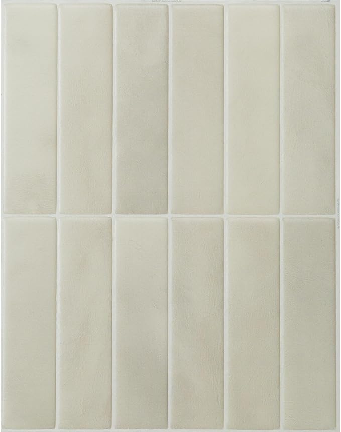 SMART TILES Peel and Stick Backsplash - 5 Sheets of 11.43" x 9" - 3D Adhesive Peel and Stick Tile Backsplash for Kitchen, Bathroom, Wall Tile