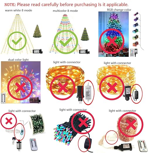 2 PCS 8 Mode Light LED Transformer 30V LED Controller Class 2 Power Supply,Transformer US Plug Adapter Replacement for String Light, not Fit 8 Mode with Control Box and 1 Mode String Light