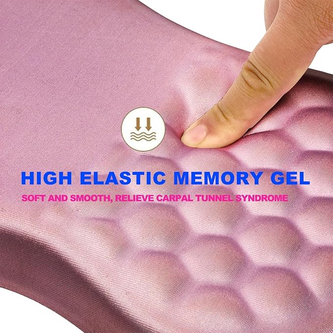 KUOSGM Mouse Pad Wrist Support, Ergonomic Mouse Pad with Massage Dot, Comfortable Computer Mouse Pad for Laptop, Wrist Rest Pain Relief Mousepad with Non-Slip PU Base for Office & Home, 12 x 8 in