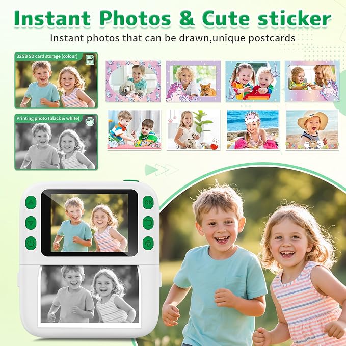 Instant Print Camera for Kids, Christmas Birthday Gifts for Girls Boys - Image 3