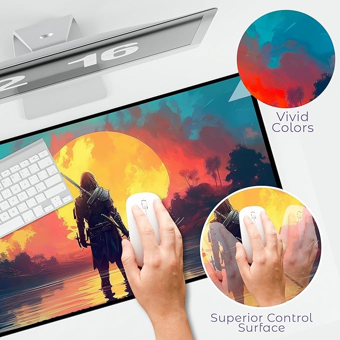 Ships Next Day, USA Made - Customizable Photo Mouse Pad - Neoprene Rectangle Shape for Gaming Desk Accessory or Décor for Office - Upload Your Own Image for a Personalized and Thoughtful Gift
