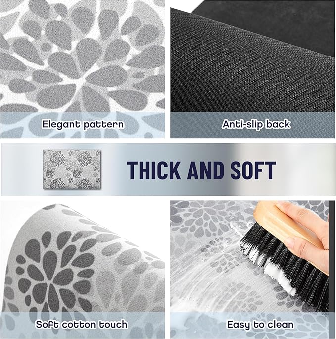 Teenyyou 1 Pcs 26" x 18" Dryer Top Protector Mat, Washer and Dryer Topper, Non Slip Waterproof Machine Cover Dust Proof Quick Drying Topper Pad for Laundry and Kitchen (Bloom)