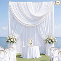 10ft x 15ft White Backdrop Curtains by CO-AVE