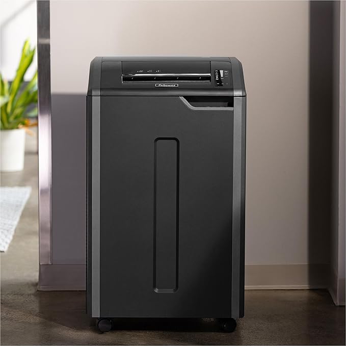 Fellowes Powershred 425Ci 100% Jam Proof Commercial Grade 30-Sheet Cross-Cut Paper Shredder, TAA Compliant (38425), Black