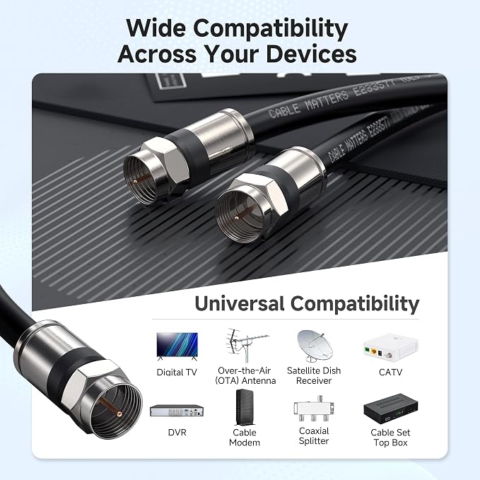 Cable Matters RG6 Coaxial Cable - 3ft - Image 5