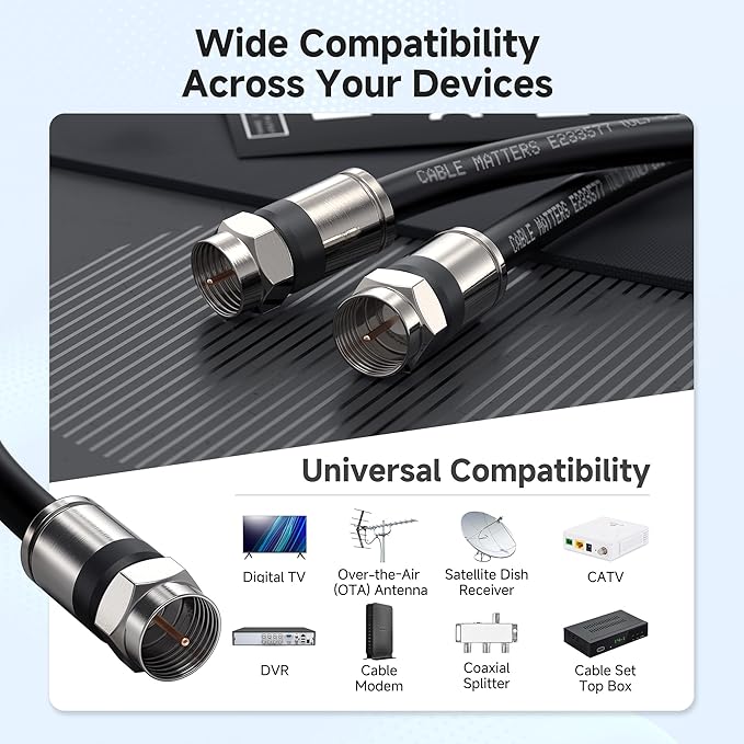 Cable Matters 3-Pack RG6 Coaxial Cable - Image 5
