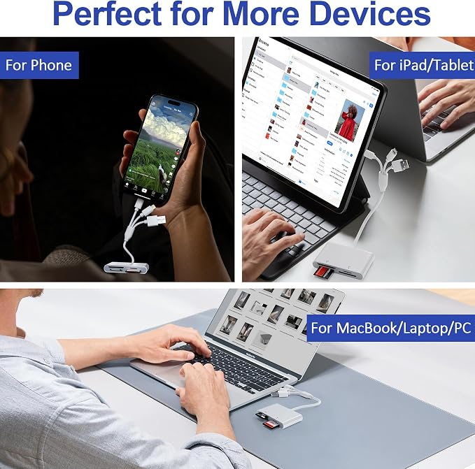 Memory Stick Pro Duo Adapter, 4 in 1 SD/Micro SD/MS/XD Picture Card Memory Card - Image 7