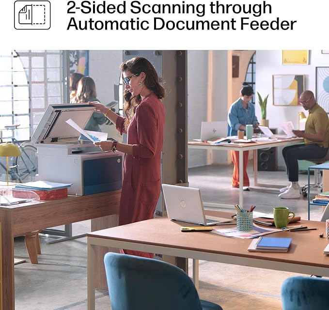 HP Color Laserjet Pro MFP 4301fdw Wireless All-in-One Color Laser Printer, Scanner, Copier, Fax, Best-for-Office