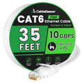 Cat 6 Ethernet Cable 35 ft, Indoor&Outdoor, High Speed 10Gbps Flat Internet by CableGeeker