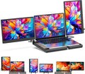 Laptop Screen Extender F3, Triple Portable Monitor 14-inch 360 Degrees Rotation with Stand, IPS FHD 1080P Workstation for Windows/Mac/Linux/Chrome Compatible with Notebook/Mini PC