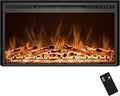 Electric Fireplace, 50" Electric Fireplace Inserts, Recessed Fireplace Heater with Remote Control, Adjustable Flame Colors, Timer&Overheating Protection, 750/1500W