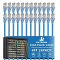 4 Feet Cat6 Patch Cables, Solid Pure Copper Patch Cord, Cat 6 Ethernet Cable by CatBose