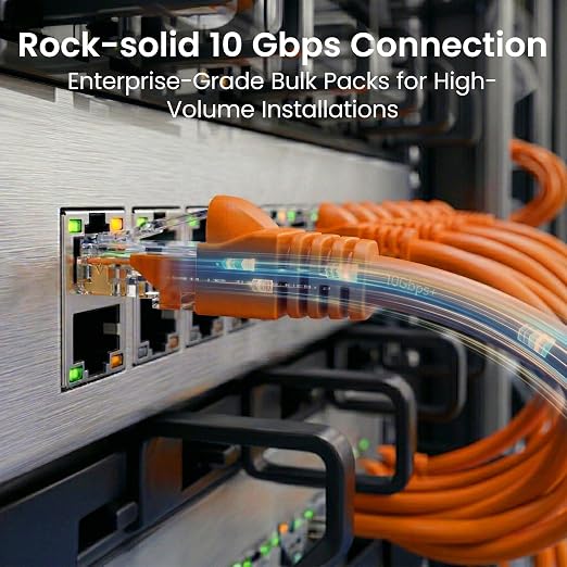 GEARit Cat 6 Ethernet Patch Cable 3 ft Orange Cat6 Patch Cables 3ft - Image 2