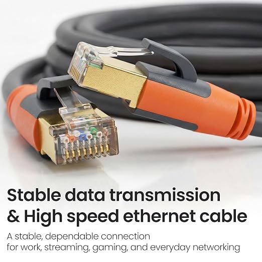Cat 8 Ethernet Cable 50ft, High Speed LAN Cables 40Gbps 2000MHz Shielded - Image 2