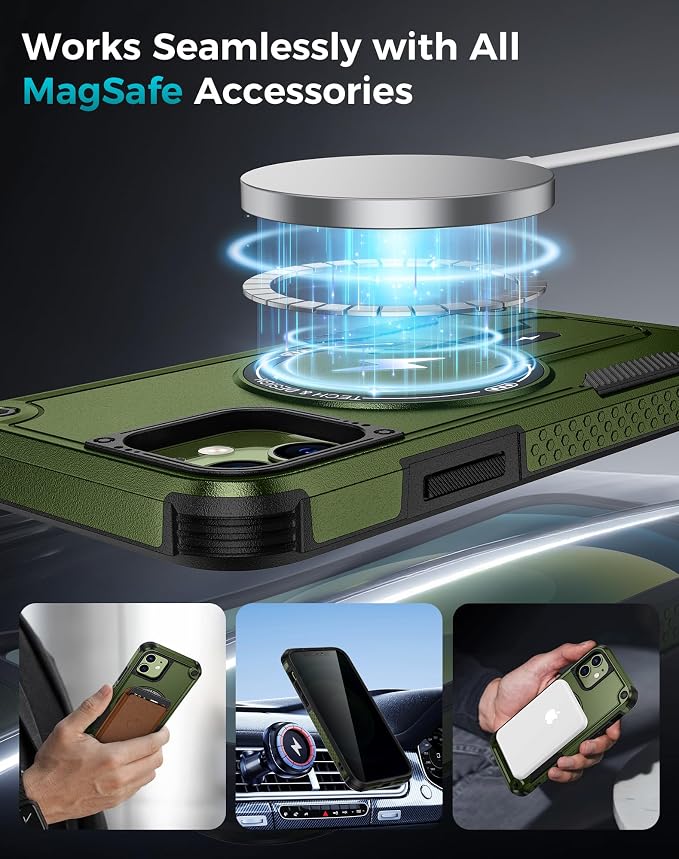 Goton for iPhone 12 Case with Privacy Tempered Glass Screen Protector & Camera - Image 6