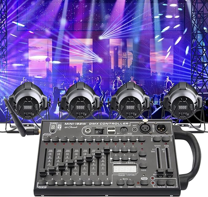 Wireless DMX Controller,192 Channel DMX512Controller Stage Lighting Equipment &Accessorie For Di, Ktv, Large Concert, HolidayParty And Fashion Show DMX Light Controller