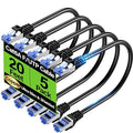 Cat6A Ethernet Cable Shielded 10Gbps 20 ft, Slim Shielded Ethernet Cable Cat 6 by Unknown
