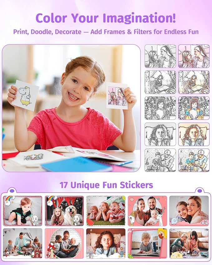 Instant Camera, Dual-Lens Kids Camera Instant Print - Image 5