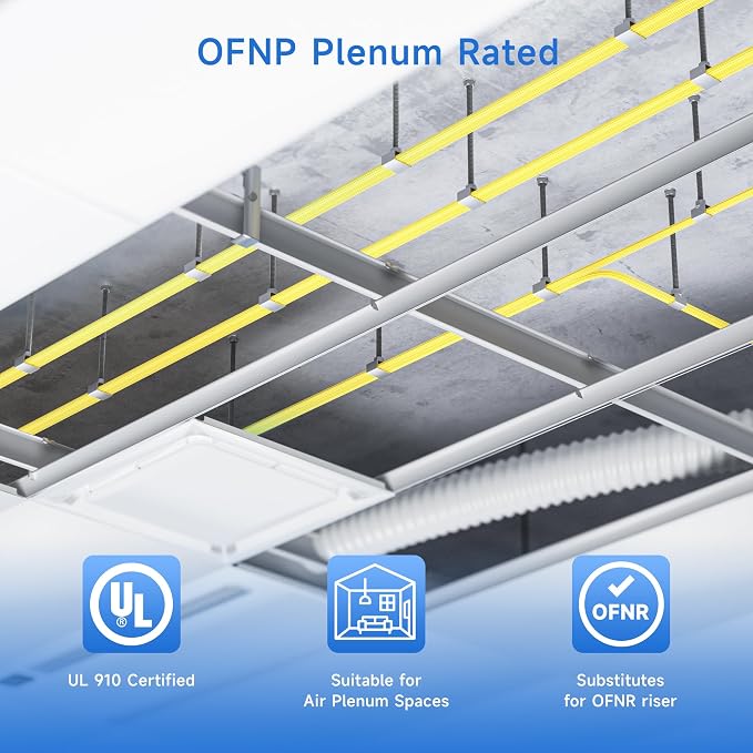 Cable Matters Plenum Rated Duplex OS2 Single Mode Fiber Optic Patch Cable - 7m - Image 3