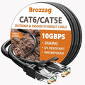 Ethernet Cable 10ft For Cat6/Cat5E, 10Gbps Compatible by Brozzag
