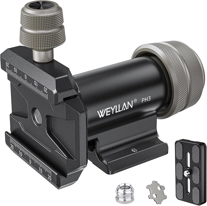 WEYLLAN PH3 MonoGimbal Head for Tripod Monopod, CNC All Metal Side Saddle by WEYLLAN