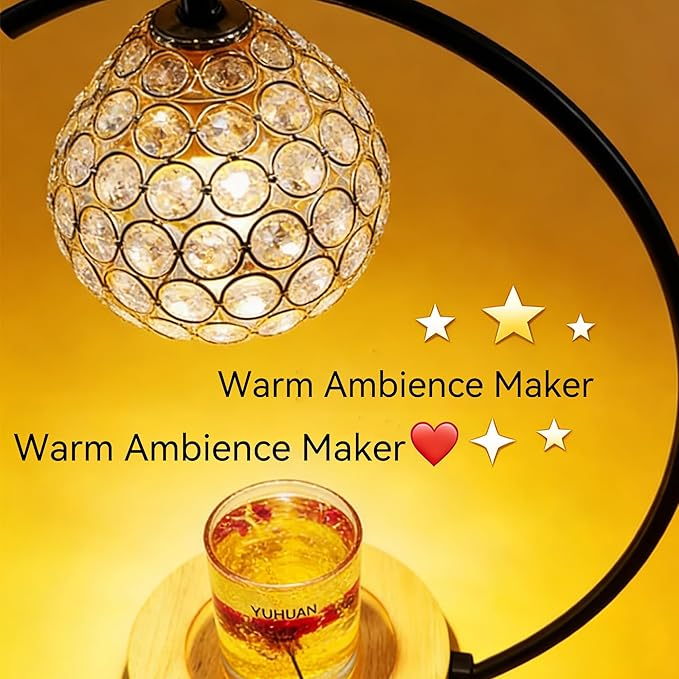 Dimmable Candle Warmer Lamp with Timer & Remote – Modern Desk Lamp for Bedroom Home Decor, Gift for Mom Women, Housewarming Present, Wax Melt Warmer for Jar Candles (No Candle Included)
