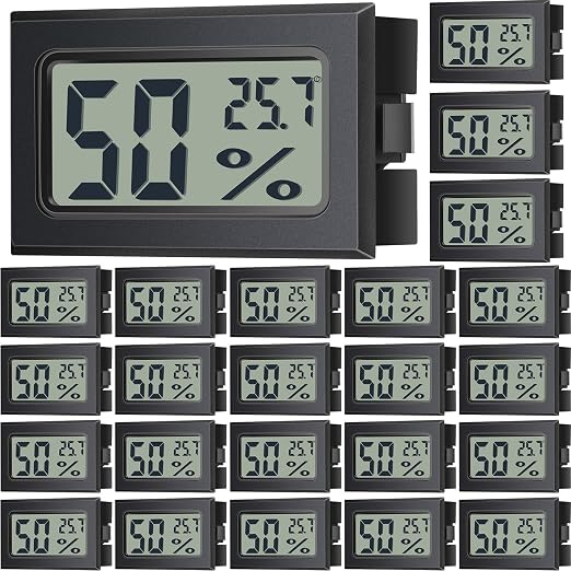 Kanayu 24 Pack Mini Digital Hygrometer Thermometers Indoor Humidity Monitor by Kanayu