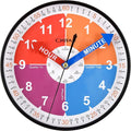 OSTAR Telling Time Teaching Wall Clock, Analog Silent Learning Clock for Kids Room Decor Battery Operated