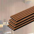 QDYMXUN Wood Slat Acoustic Wall Panels, 4-Pack 94.5'' x 7.9'' 3D Fluted Sound Absorbing Paneling for Interior Accent Wall Decor, Living Room (Natural Walnut)