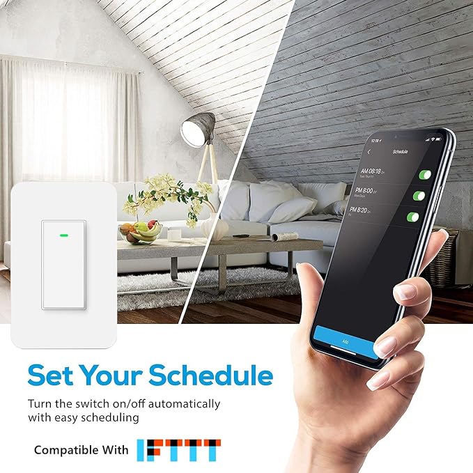 Nexete 3-Way Smart Wi-Fi Wall Light Switch Work - Image 5