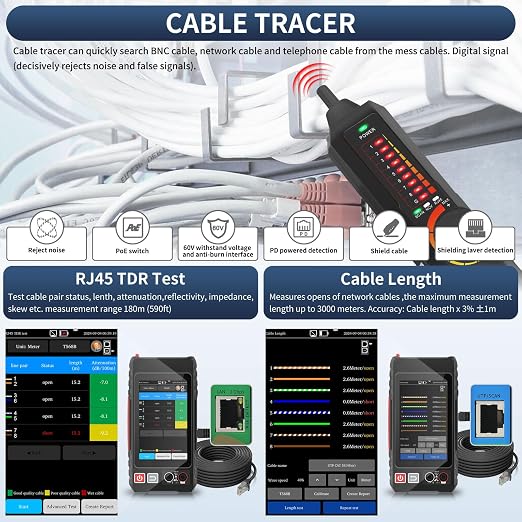 Multifunction Network Caber Tester, UTP Ethernet Cable Tester, Cable Tracer - Image 4