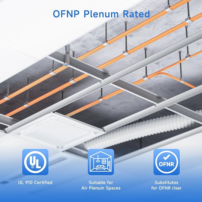 Cable Matters OFNP Plenum Multimode Duplex OM1 Fiber Cable 6.6 Feet / 2m - Image 3
