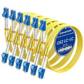 SpeedyCables- OS2 LC to LC Fiber Patch Cable 0.5m 6-Pack, 1G/10Gb Duplex by SpeedyCables