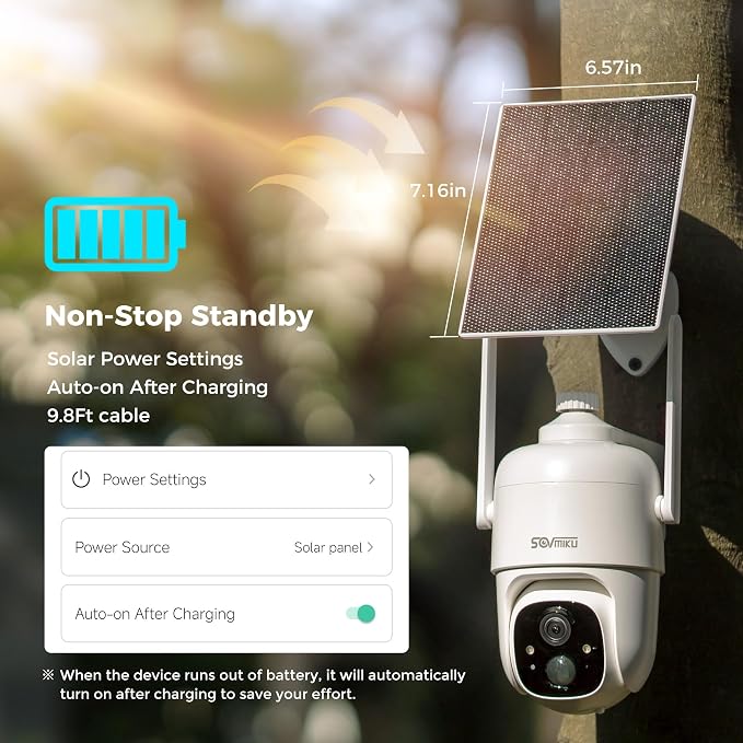 Vicohome 2CQ1 AI 2K Solar Security Camera Wireless Outdoor, Battery Powered - Image 6