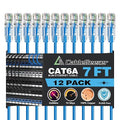 CableGeeker Patch Cables Cat6a 7ft Slim, Cat6 Ethernet Patch Cable 10G Support by CableGeeker