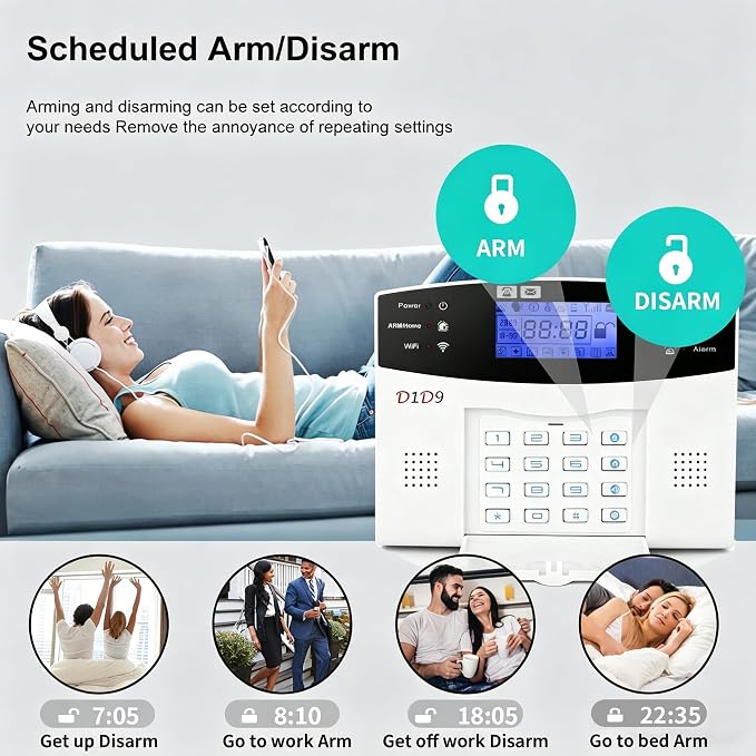24pcs Wireless DIY Home Burglar Alarm System, 4G WiFi GSM, No Monthly Fee - Image 5