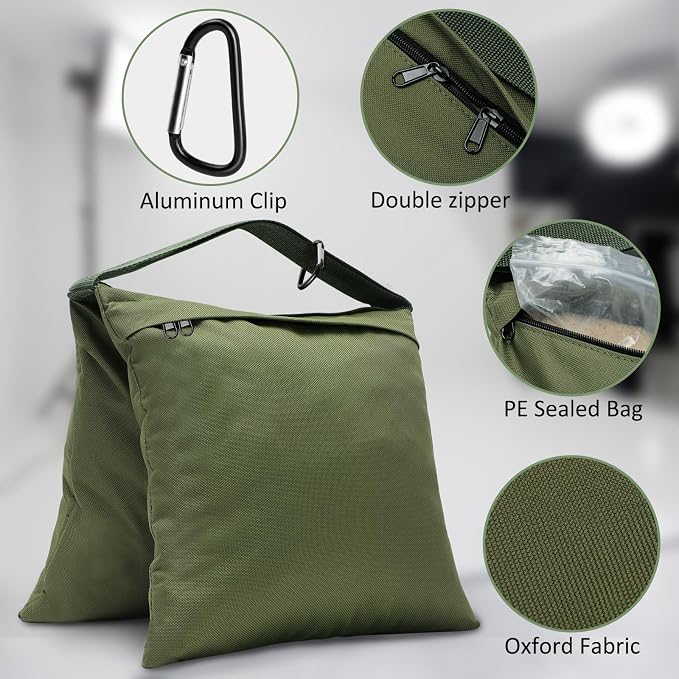 Aimosen 4 Packs Sandbags Military Green Weight Bags - Image 2
