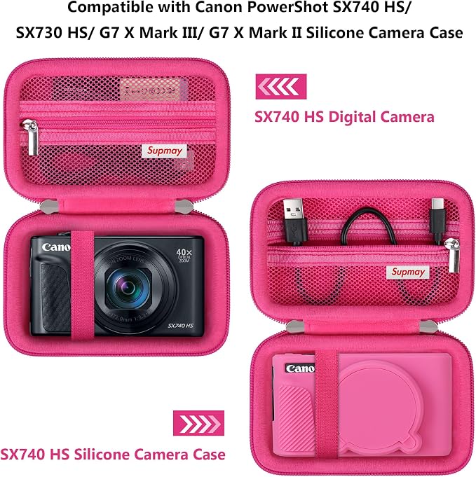 Hard Carrying Case for Canon PowerShot SX740 HS/ SX730 HS/ SX720 HS/ SX620 HS/ - Image 3