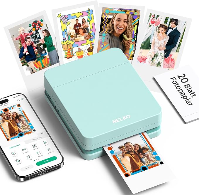 Nelko Photo Printer, 2x3 Portable Wireless Smartphone Printer, PP01 Mini Color by NELKO