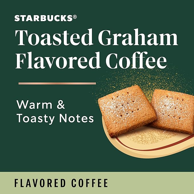 Starbucks K-Cup Coffee Pods, Flavored Hot or Iced Coffee, Toasted Graham, 60 Keurig Pods