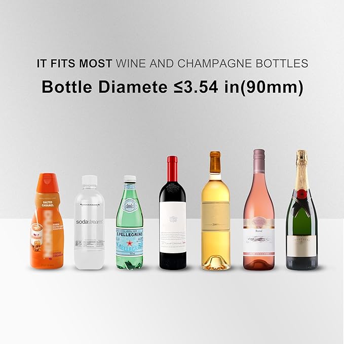 Electric Wine Chiller, Single Bottle Cooler for 750ml Wine or Some Champagne,Stainless Steel Iceless Cooler Keep Cold Up to 24h,Kitchen,Bar and RV Vino Accessory,Gift for Vino Lover